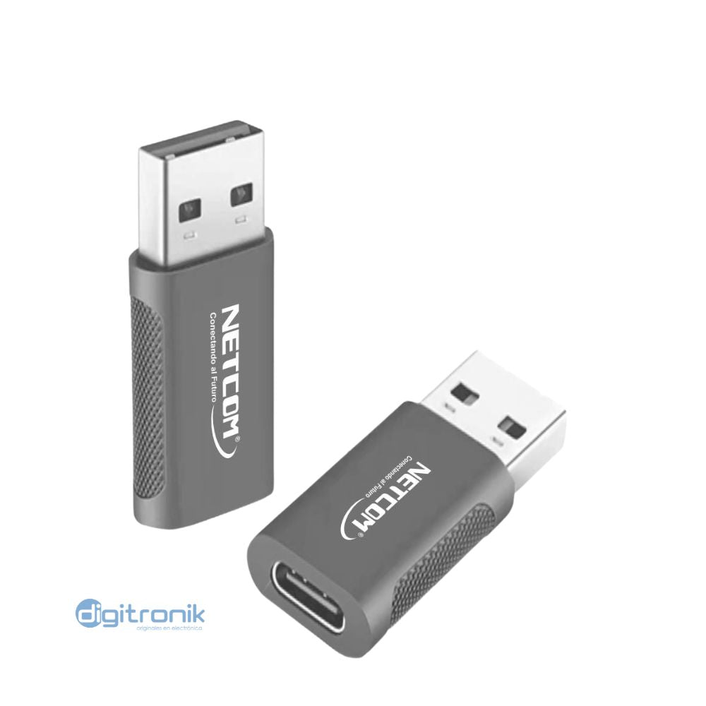 ADAPTADOR USB -A MACHO A USB-C HEMBRA V3.1 GEN2 NETCOM PE-UC0031