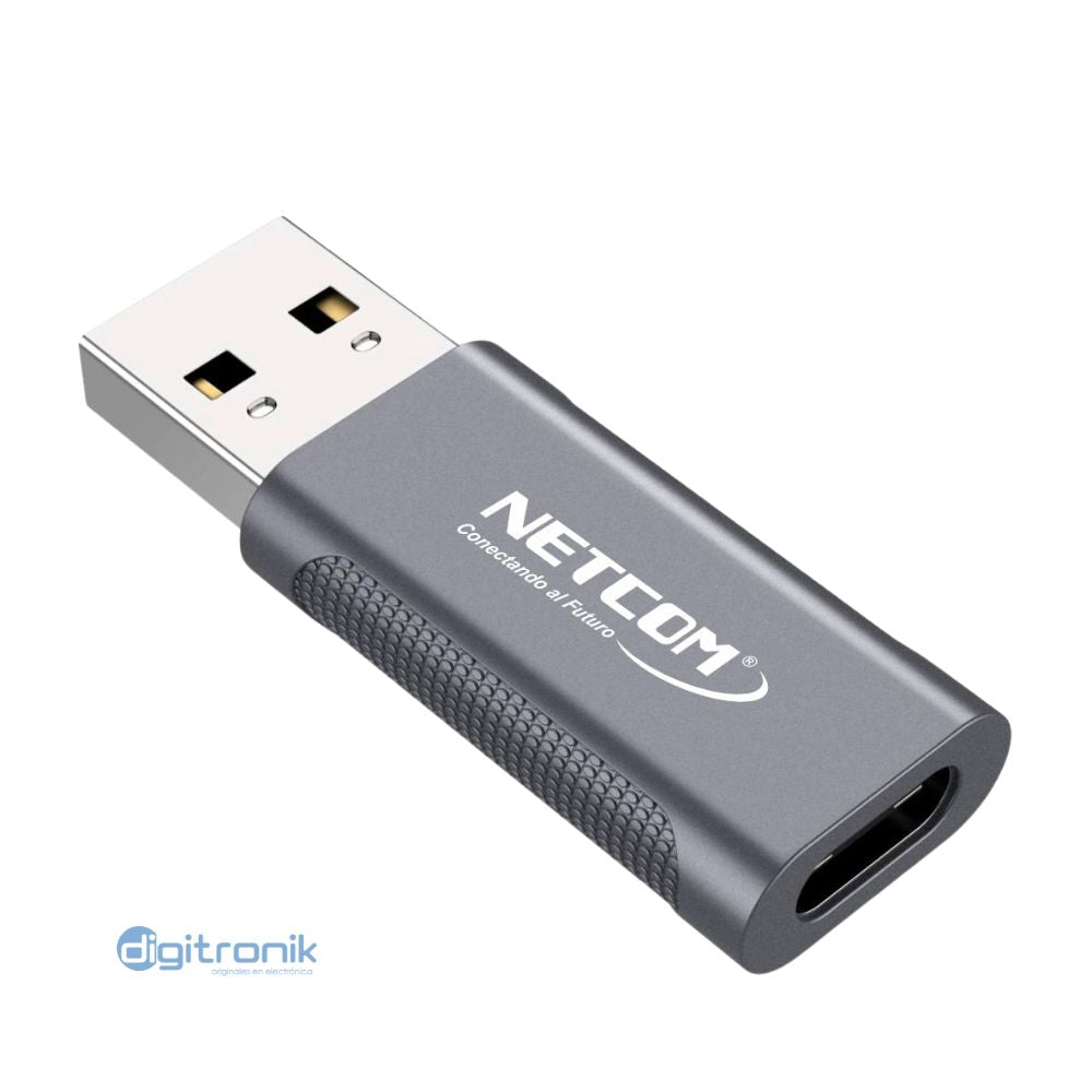 ADAPTADOR USB -A MACHO A USB-C HEMBRA V3.1 GEN2 NETCOM PE-UC0031