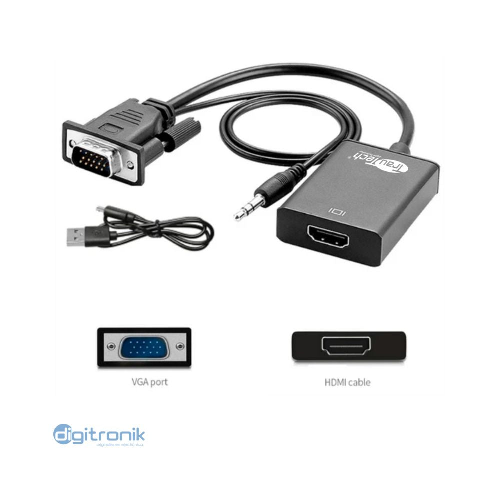 CONVERSOR VGA + AUDIO TO HDMI PE-DP0177