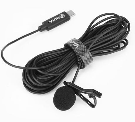 BOYA BY-M3 Micrófono Lavalier Omnidireccional Digital con Cable USB tipo C Desmontable