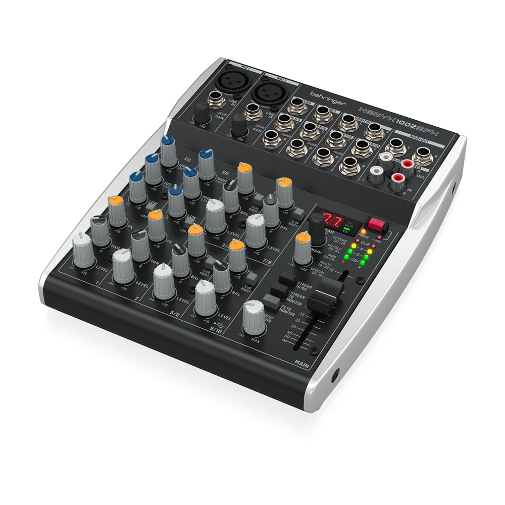 Mezcladora Behringer XENYX 1002SFX analógico premium de 10 entradas c/interfaz