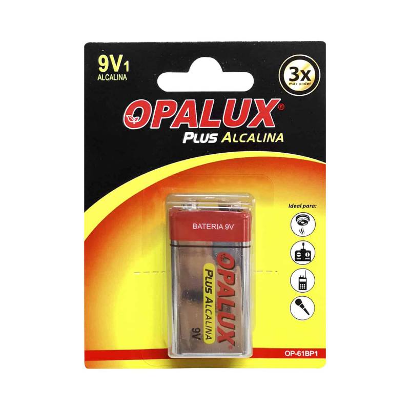 Batería alcalina 9V plus OP-61BP1 OPALUX