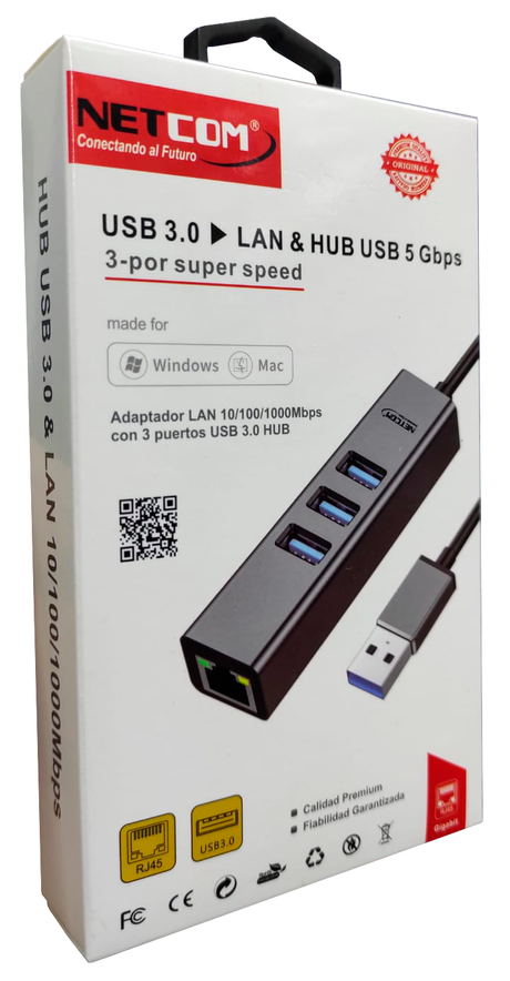 HUB USB 3.0 Y RED RJ45 PETA0145