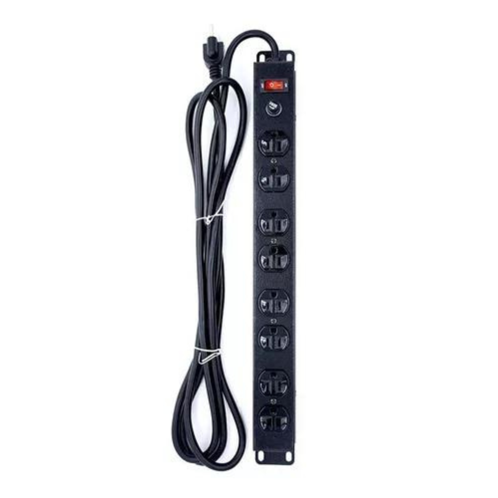 POWER RACK METALICO OPALUX 8 TOMAS PLANAS 15AMP 14-550M-2M