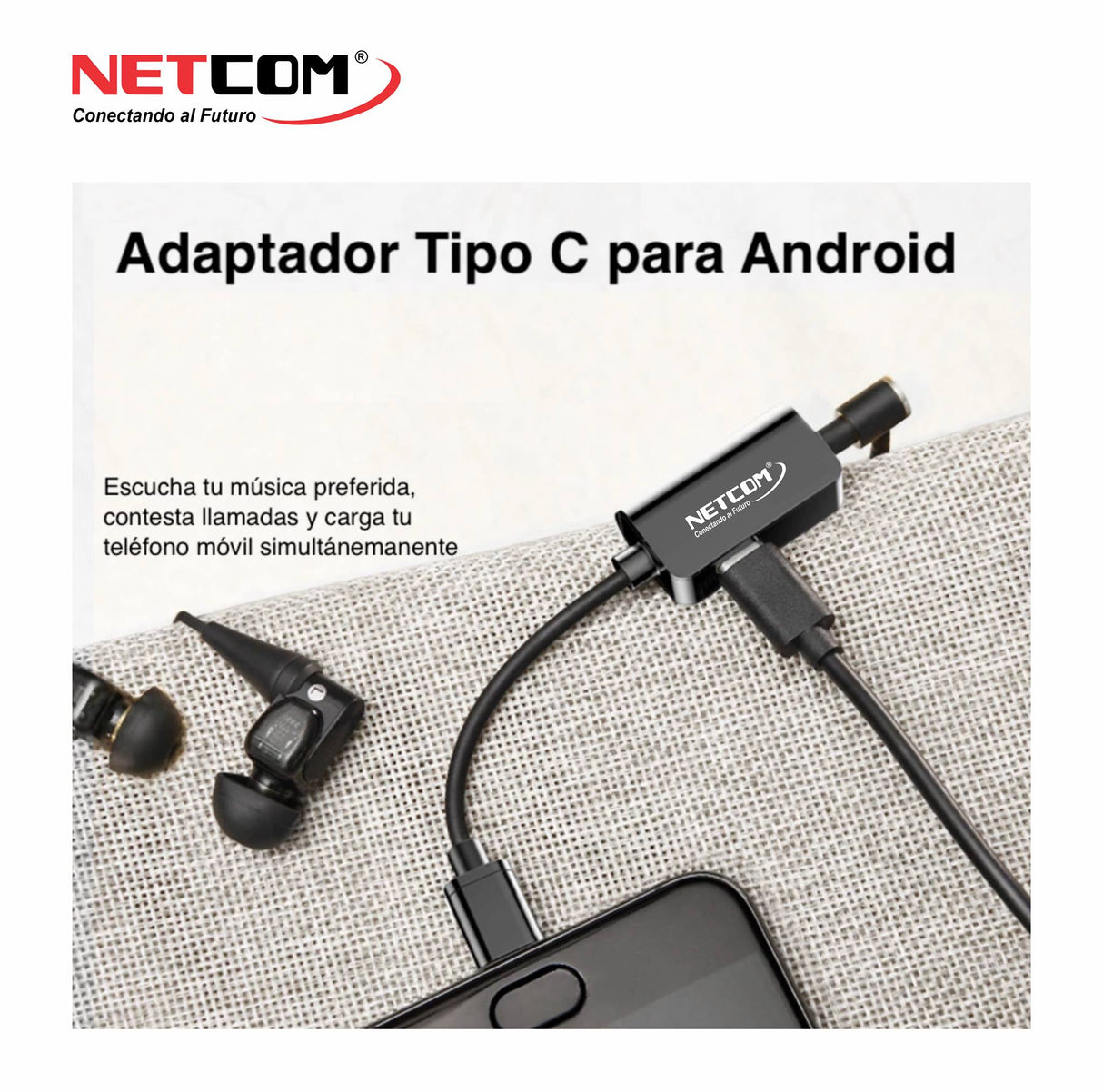 ADAPATDOR USB TIPO C A 3.5MM NETCOM PE-VO0008
