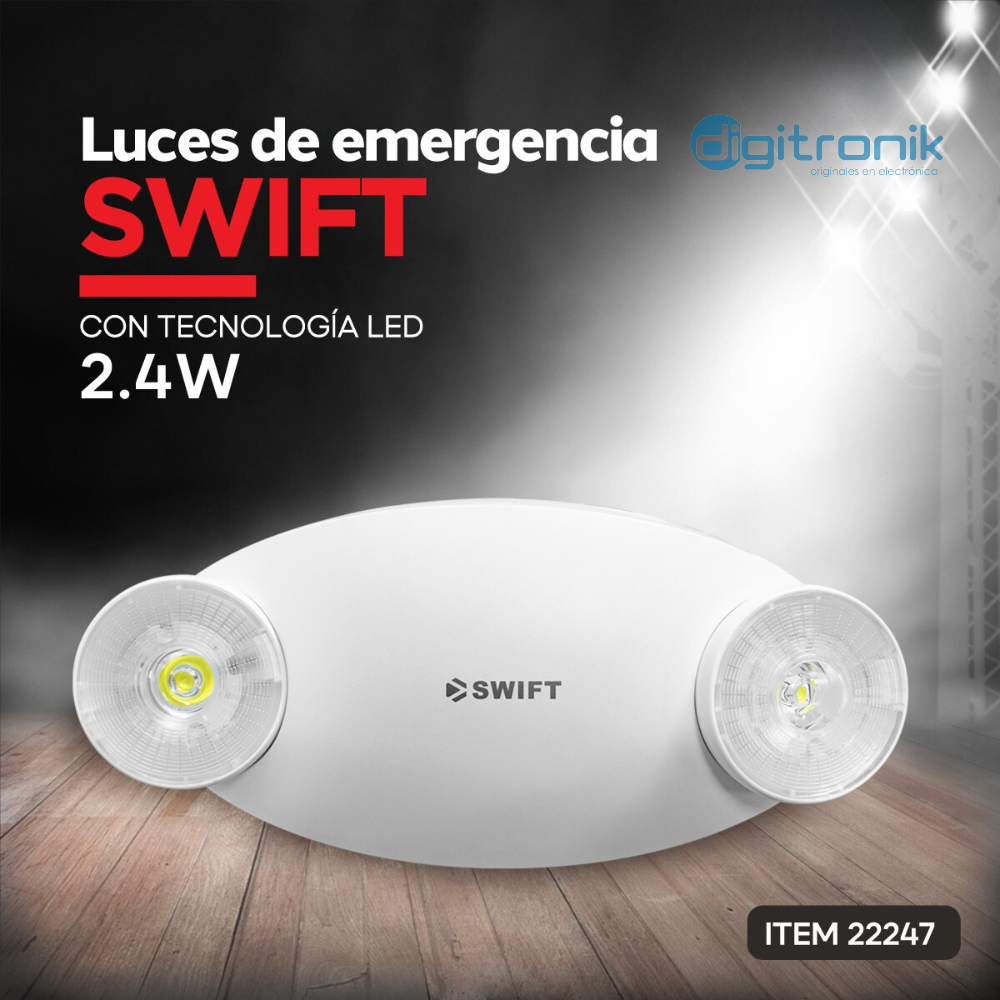 Lampara de emergencia dual circle 2.4w LE-2.4 Swift