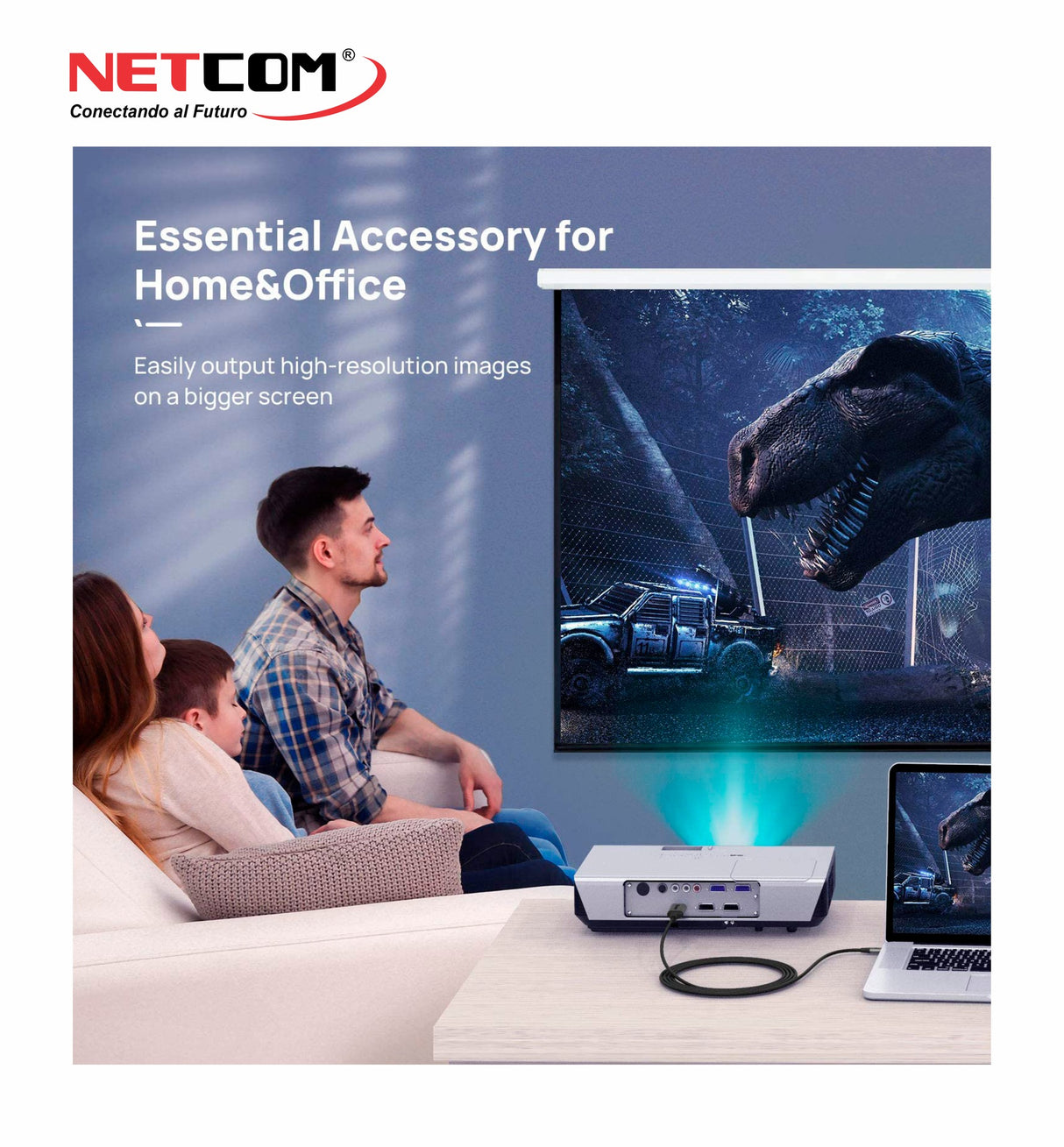 CABLE ADAPTADOR USB-C A HDMI DE 1.80 MTS 4K NETCOM PE-VA0372