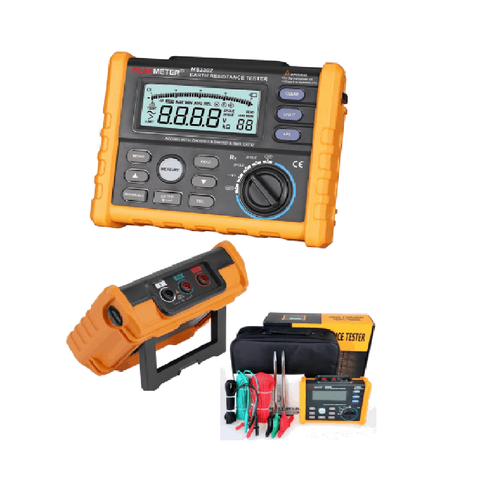 TELUROMETRO DIGITAL 4000 OHM PEAKMETER 0 - 4KOHM MS2302