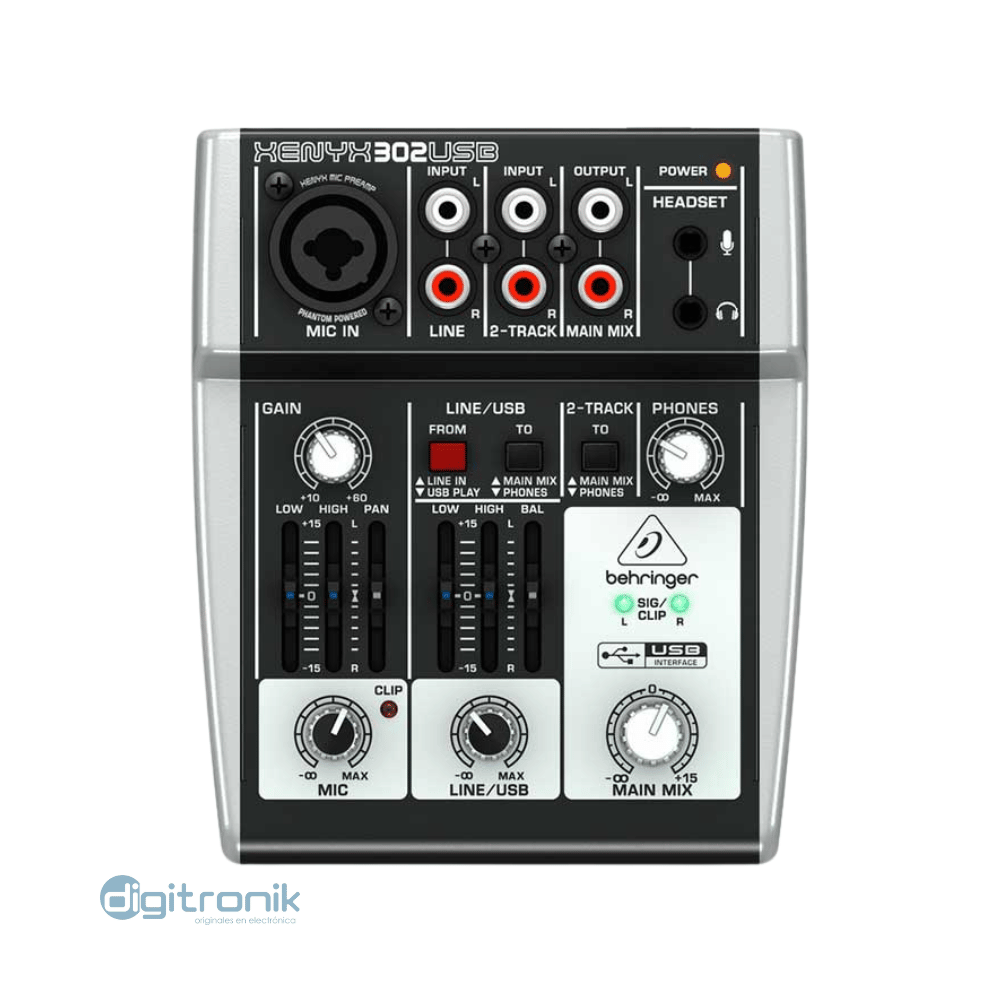Behringer Xenyx 302USB Mezclador con USB