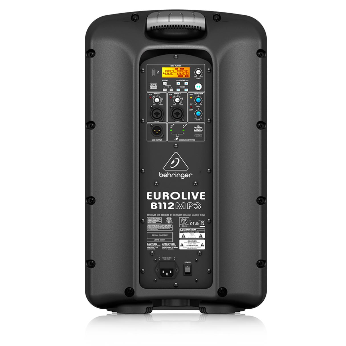 PARLANTE ACTIVO 2 VIAS BEHRINGER 1000W 12" B112MP3