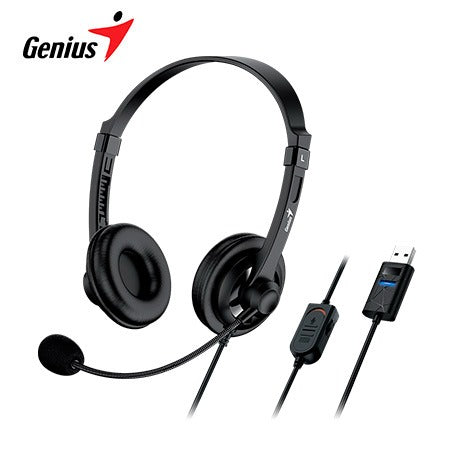 AUDIFONO CON MICROFONO GENIUS HS-230U USB BLACK