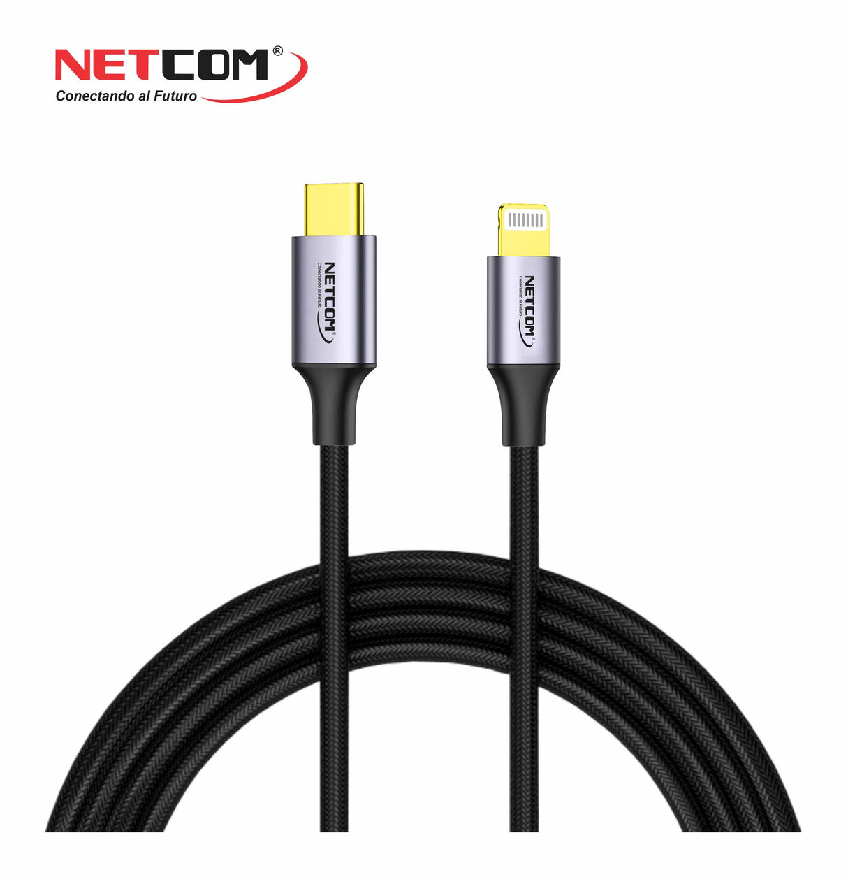 Cable USB-C a Lightning de 1 Metro PE-AC0112 NETCOM