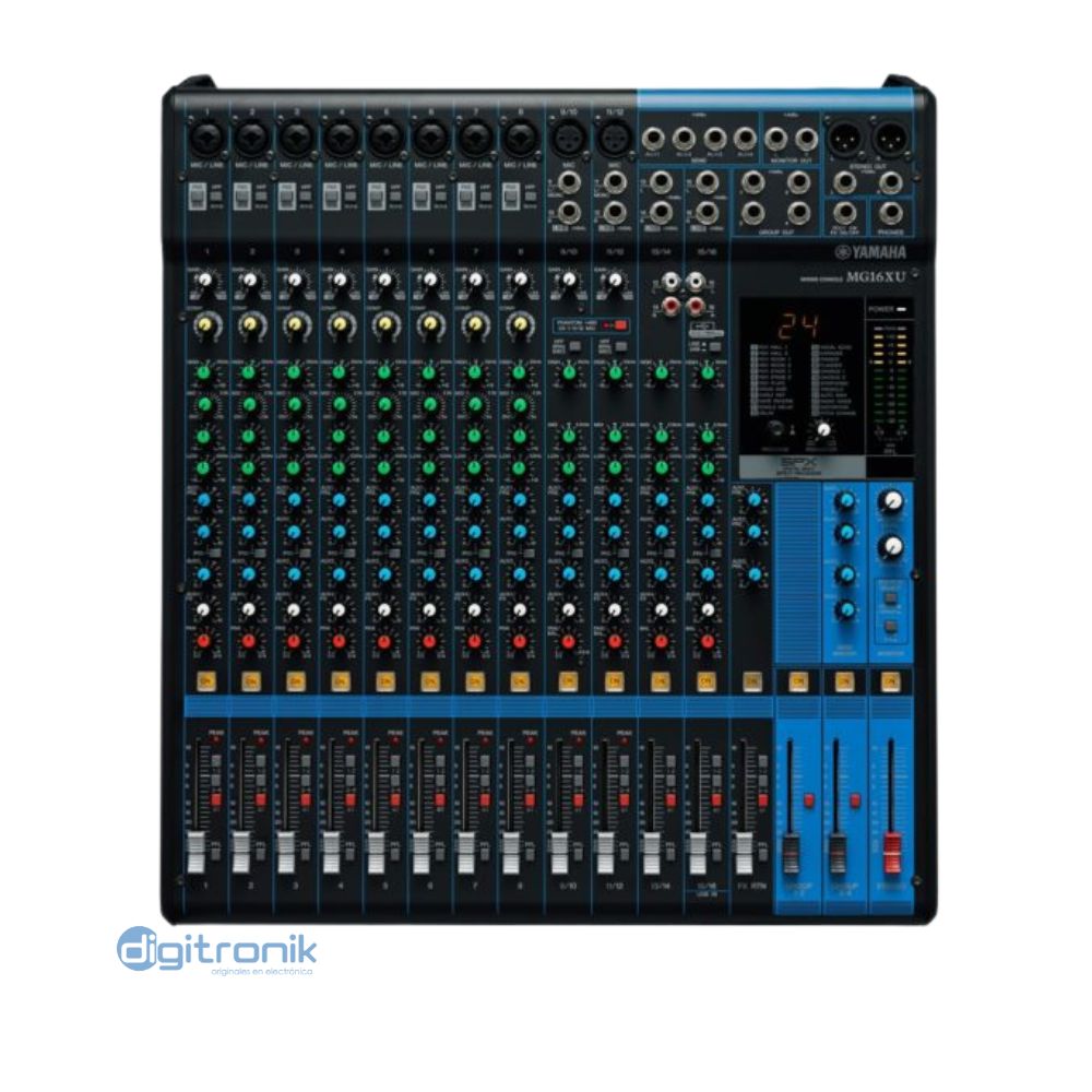 MEZCLADORA DE 16 CANALES CON EFECTO YAMAHA MG16XU