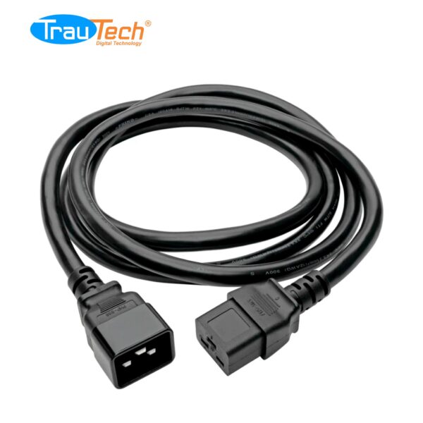 CABLE PODER UPS C19 - C20 DE 1.80 MTS 15A TRAUTECH PE-PW0082T