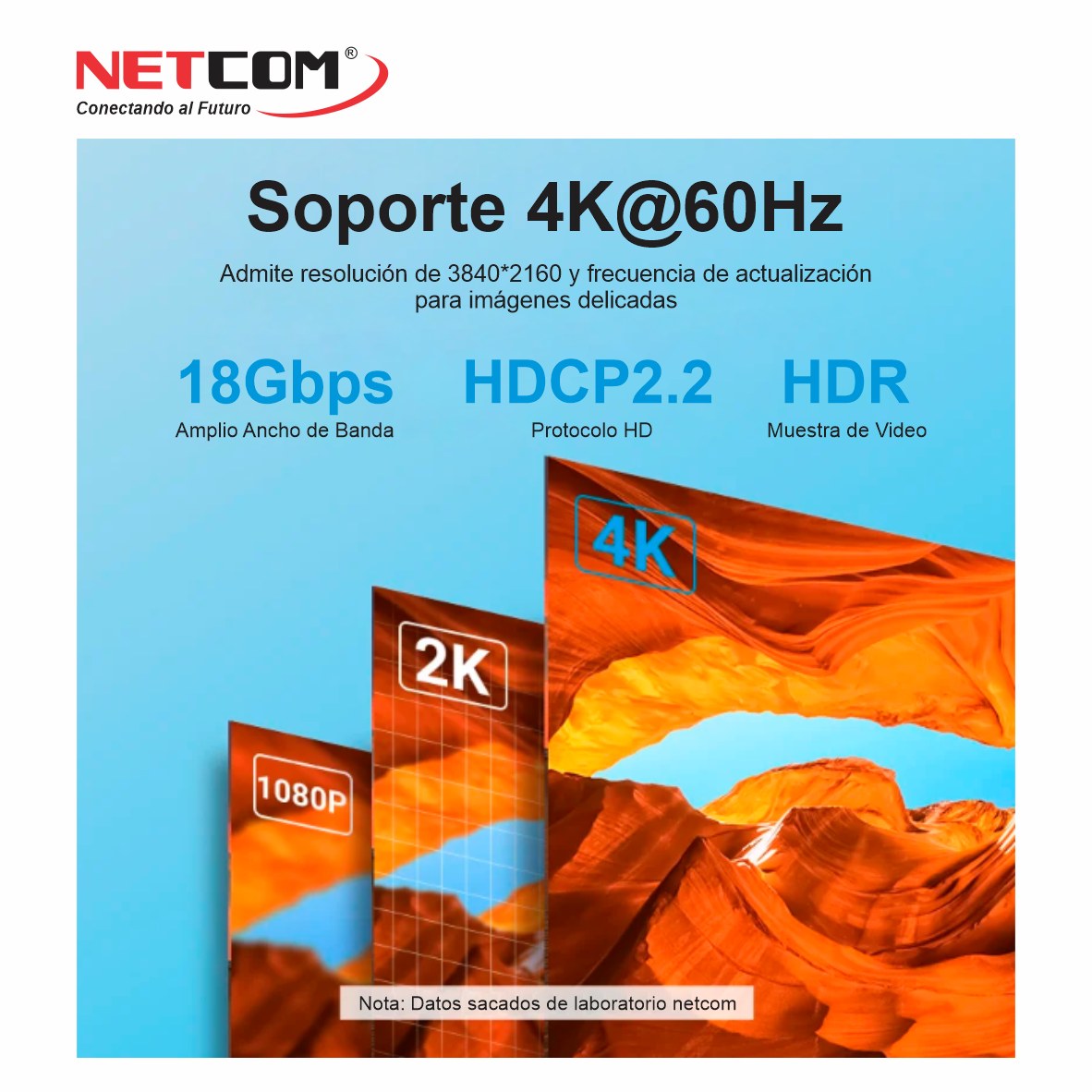 CABLE HDMI V2.0 DE 15MTS NETCOM PE-HD0115