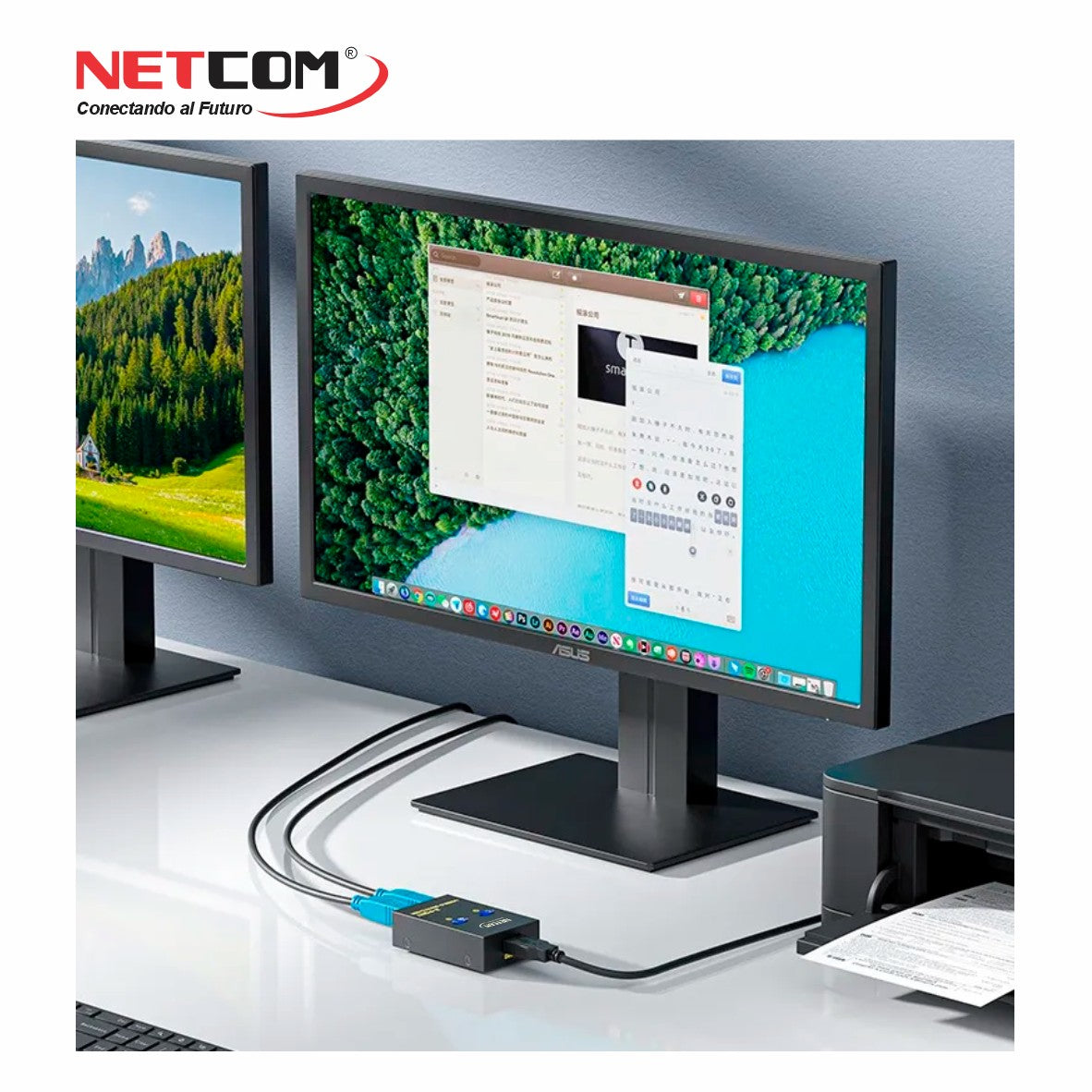 SWITCH USB IMPRESORA 2 X 1 NETCOM PE-SU0012