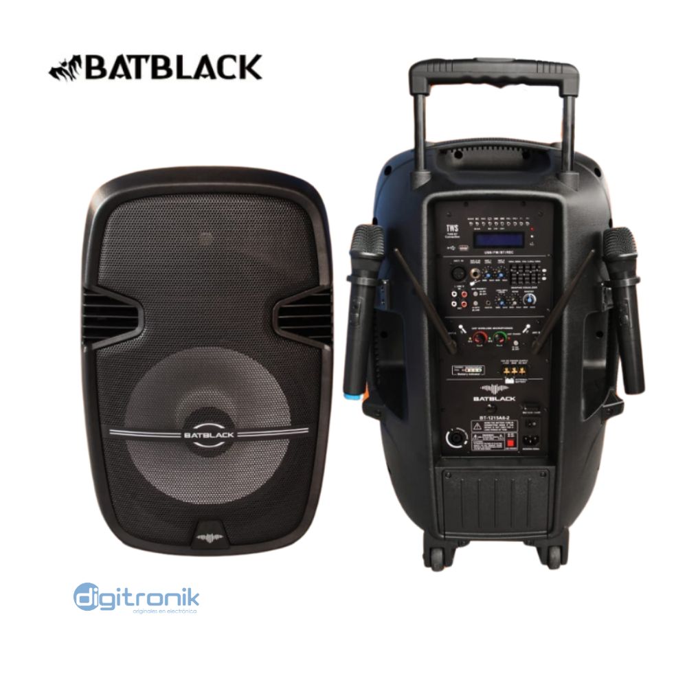CAJA AMPLIFICADA 15" BATBLACK 5000W 220V C/BLUETOOH BT-1215A6-2