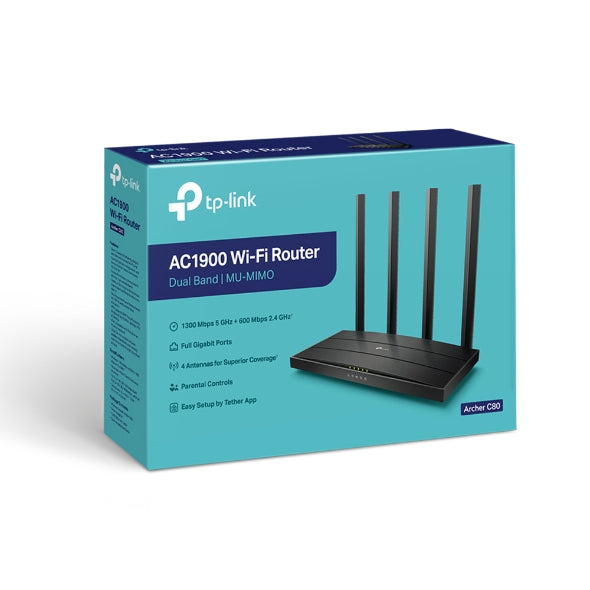 TP-LINK ROUTER AC1900 DOBLE BANDA INALAMBRICO ARCHER C80