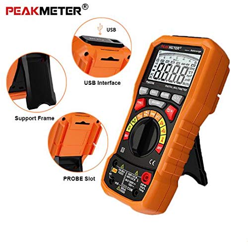MULTIMETRO DIGITAL AUTORANGO USB INTERFACE 1000V, 10A PEAKMETER PM8236