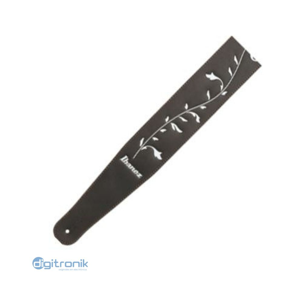CORREA DE CUERO PARA GUITARRA NEGRA IBAÑEZ LS65TL BKS