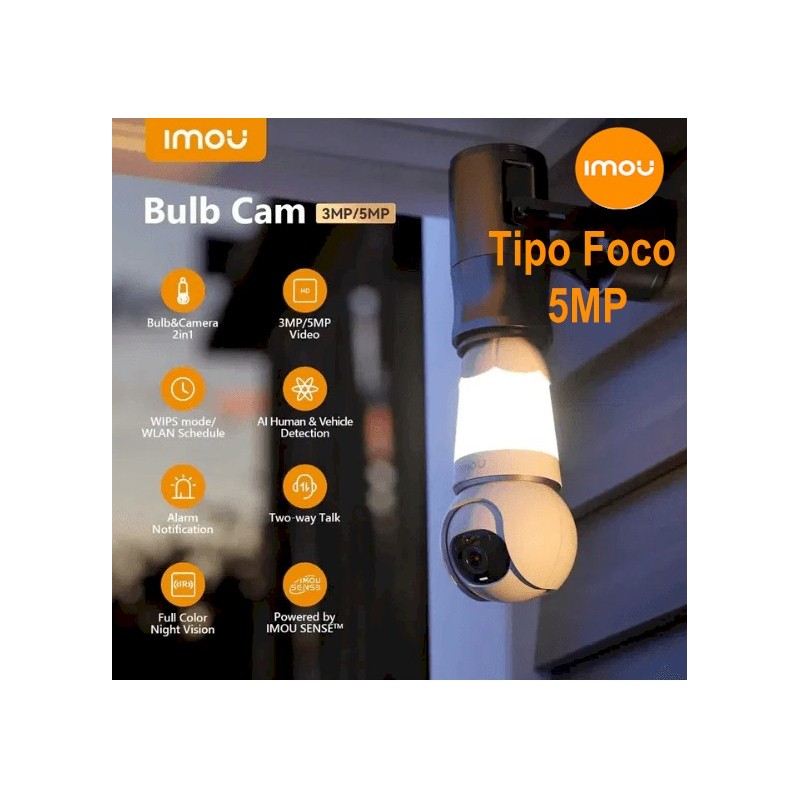 CAMARA IMOU IPC-S6DN-3M0WEB IP WIFI BULB CAM 3MP PT LED25M E27
