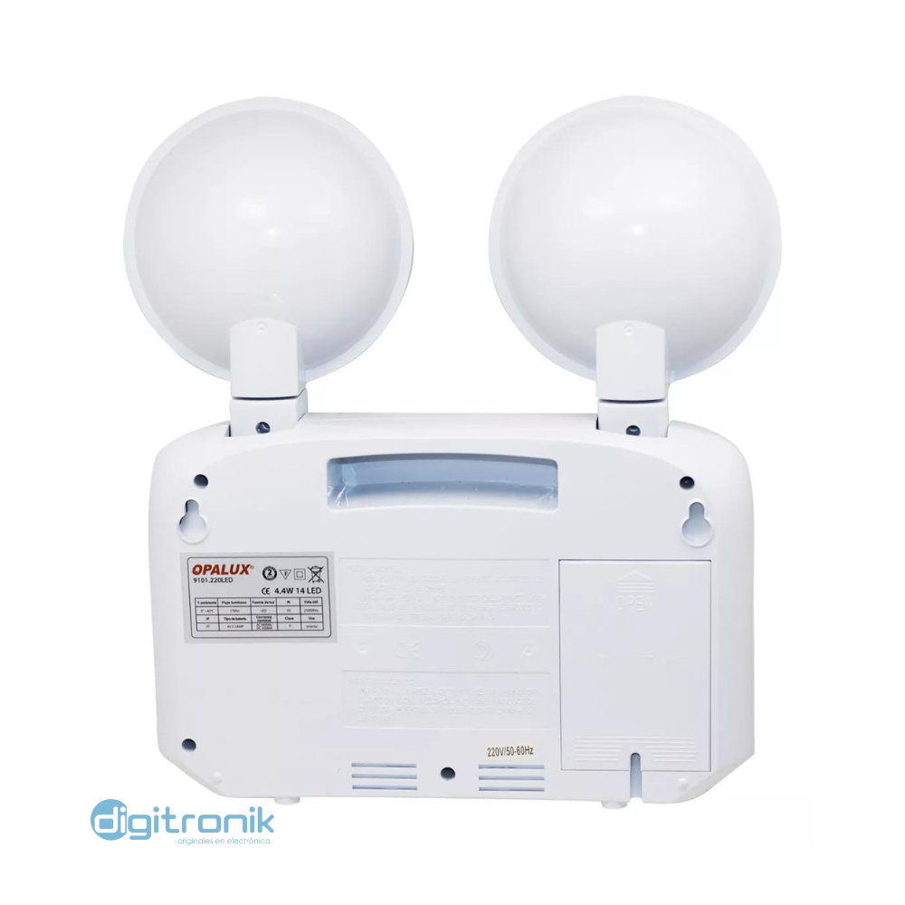 LAMPARA DE EMERGENCIA AUTOMATICA OPALUX 8H 14 LED SMD 9101-220(LED)C