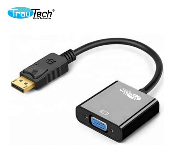CABLE ADAPTADOR DE DISPLAYPORT DP MACHO A VGA HEMBRA TRAUTECH PE-DP0056