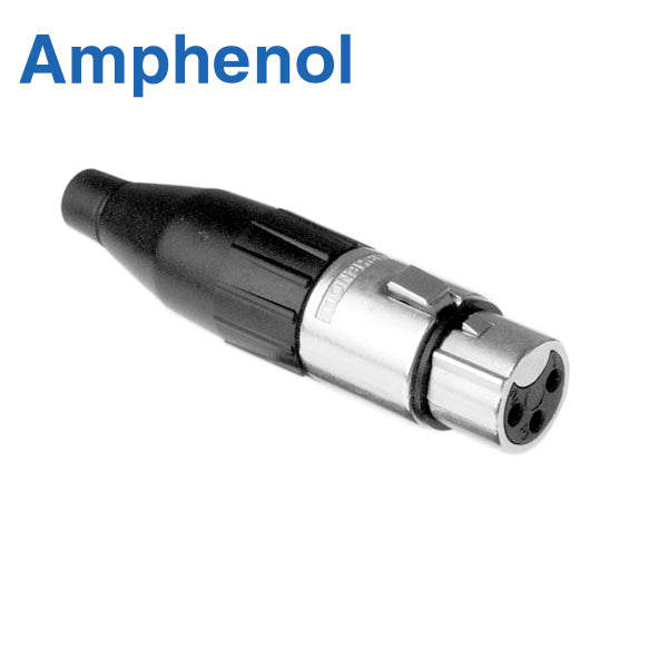 JACK XLR CANON AEREO NEGRO AC3F AMPHENOL