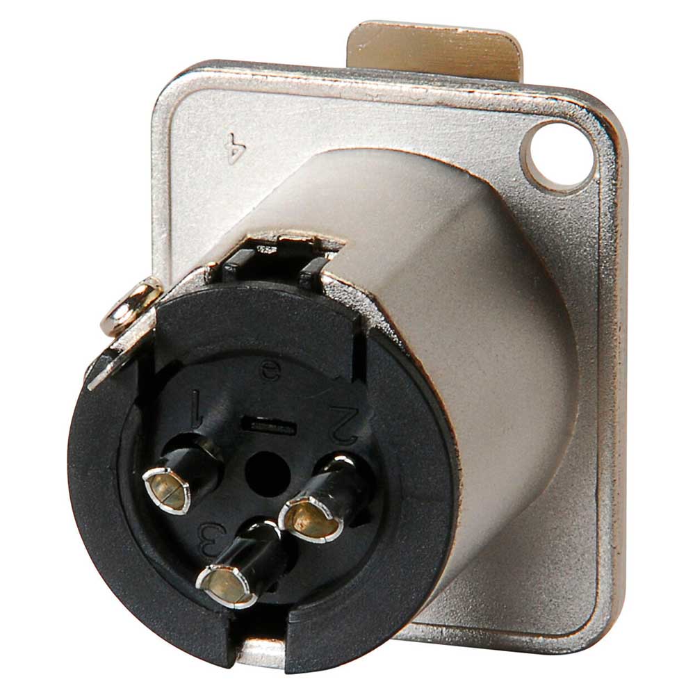JACK XLR CANON CHASIS 3 PINES NIQUELADO AC3FDZ AMPHENOL