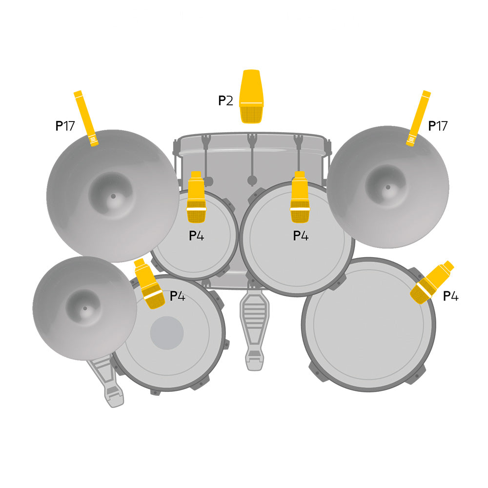 SET DE MICROFONOS PARA BATERIA AKG 04 P4 04 H440 HOLDER DRUM SET SESSION
