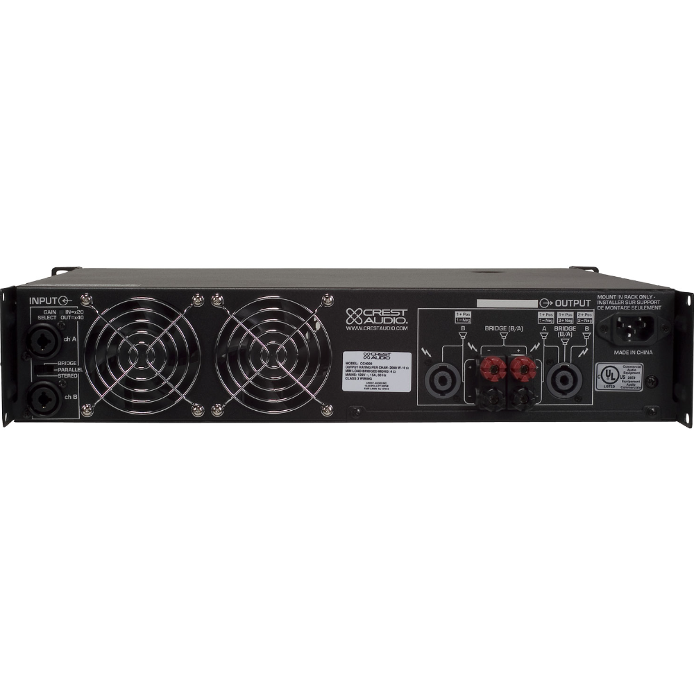POWER AMPLIFICADOR DE POTENCIA CREST AUDIO 4000W STEREO CC-4000