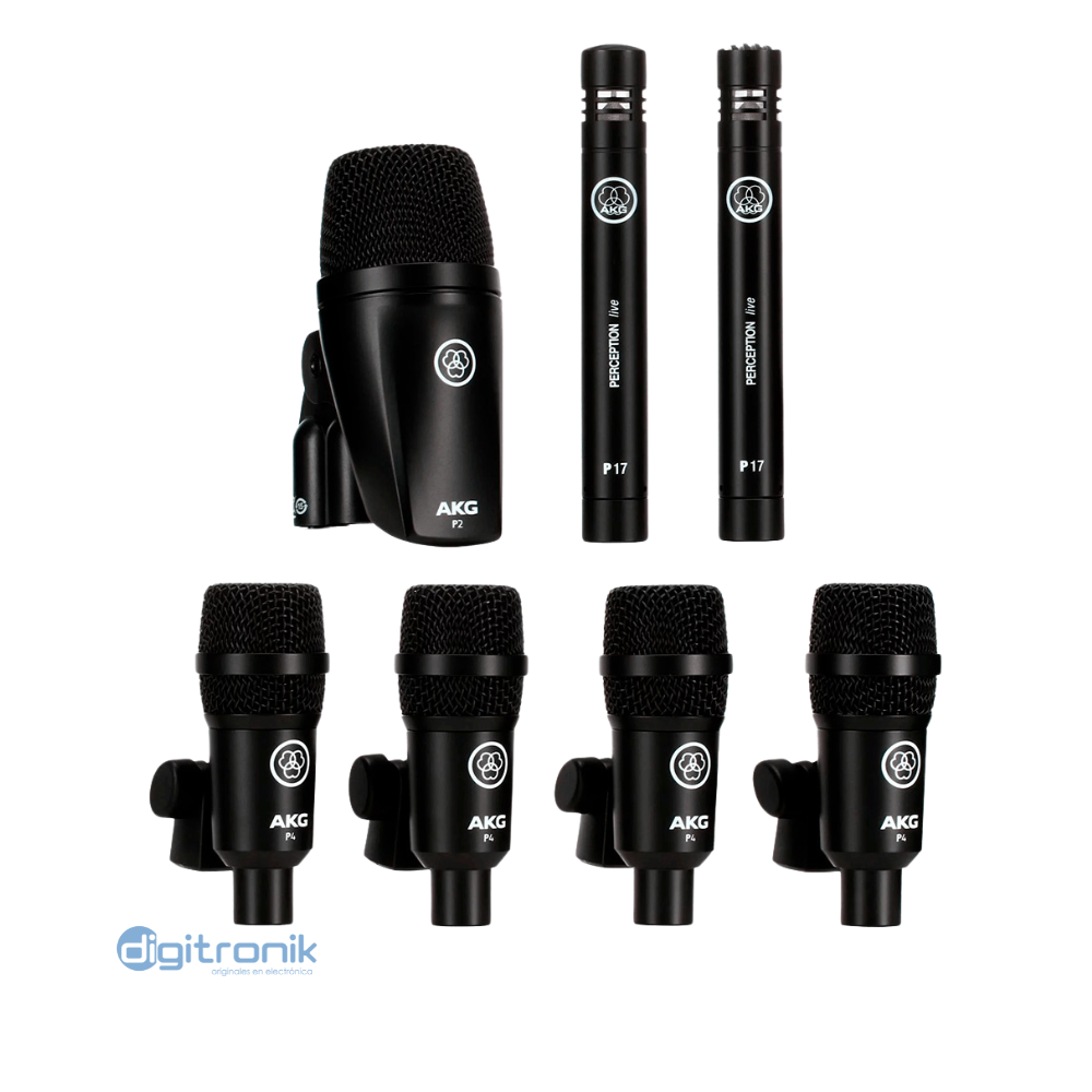 SET DE MICROFONOS PARA BATERIA AKG 04 P4 04 H440 HOLDER DRUM SET SESSION