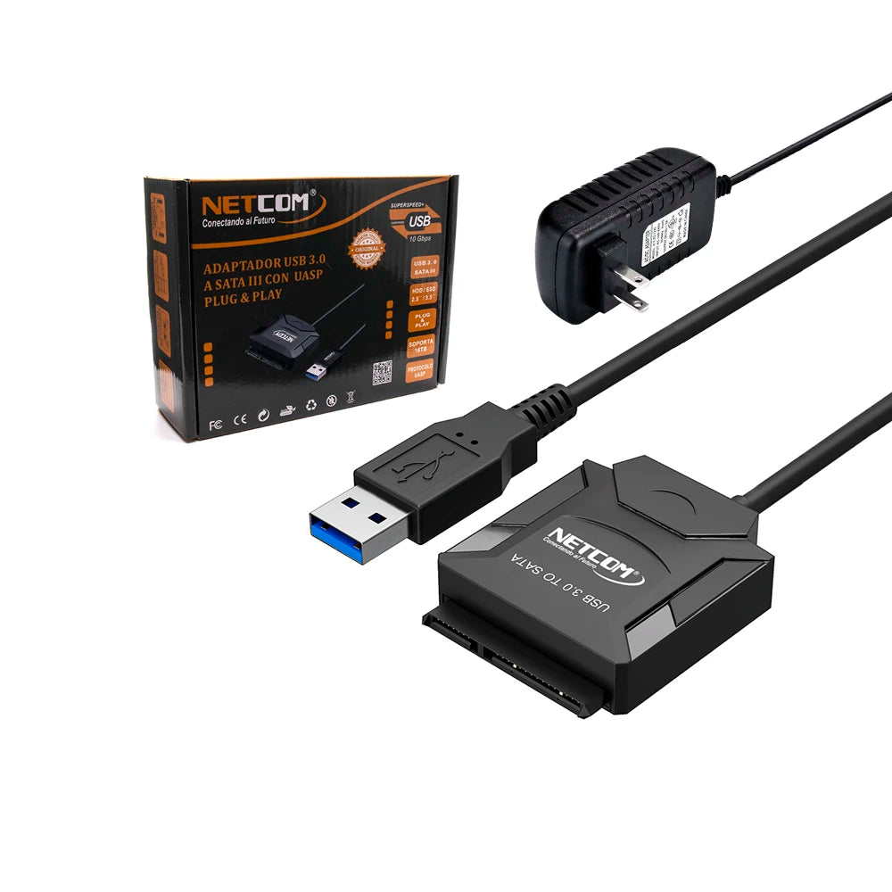 CABLE ADAPTADOR USB 3.0 A SATA III C/FUENTE PETA0130