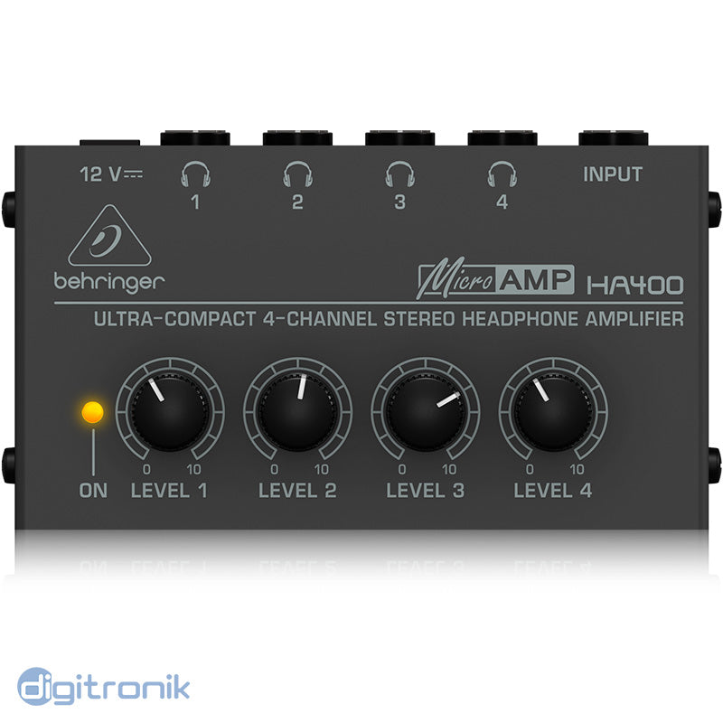 AMPLIFICADOR DE AUDIFONOS 4 CANALES HA400B BEHRINGER