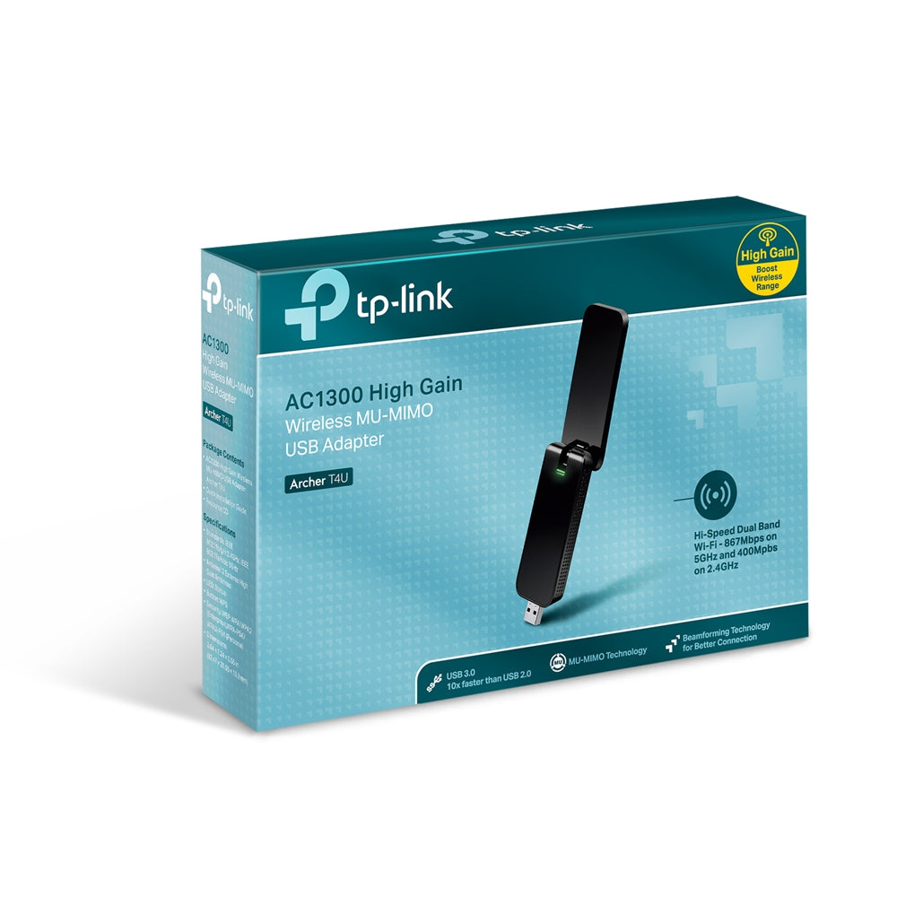 TP-LINK ADAPTADOR USB AC1300 DOBLE BANDA INALAMBRICO ARCHER T4U