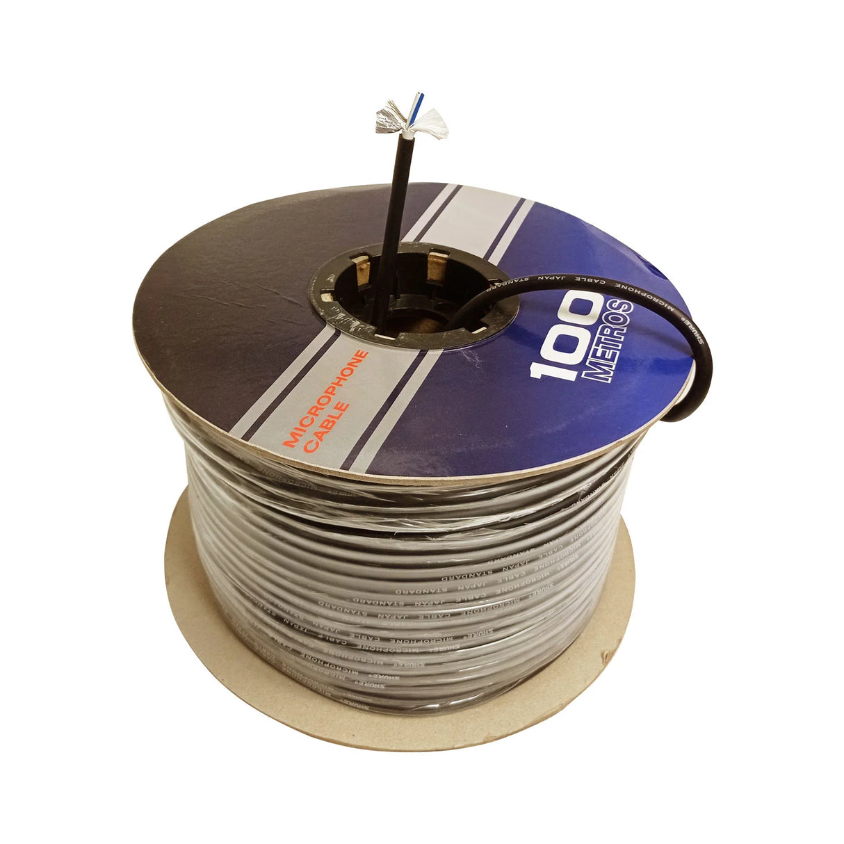 CABLE MICROFONO STEREO NEGRO MALLA DORADA SHURE CEL002BK SUPER FLEXIBLE X100MTS