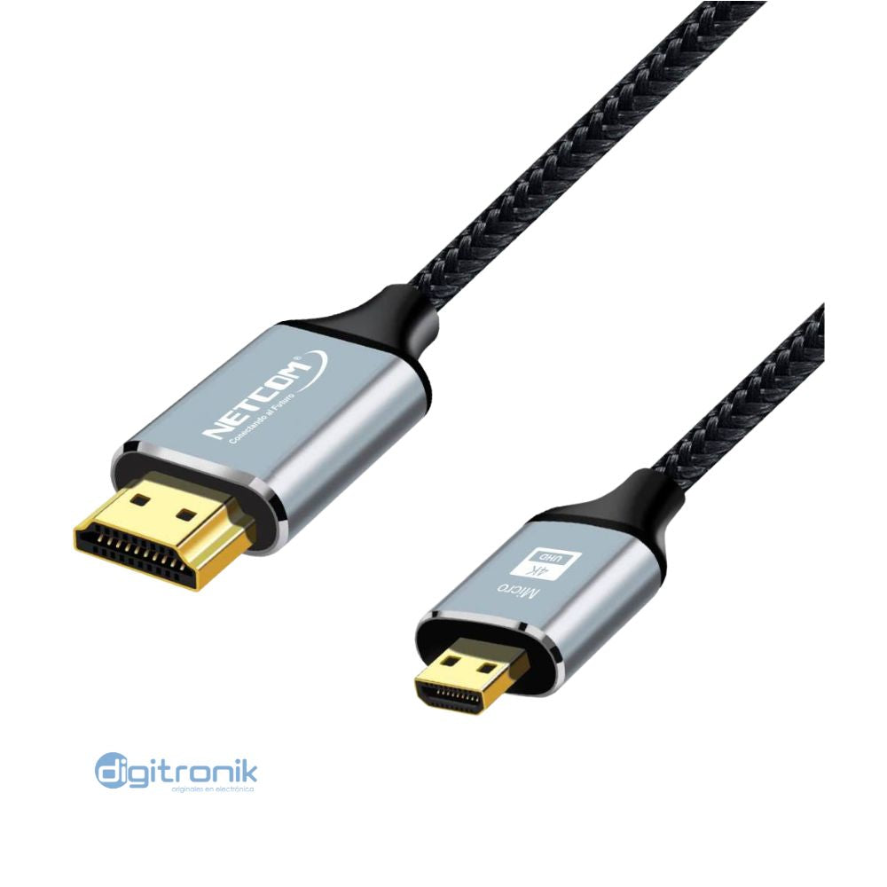 CABLE HDMI A MICRO HDMI V2.0 DE 5 MTS NETCOM PE-HD0848