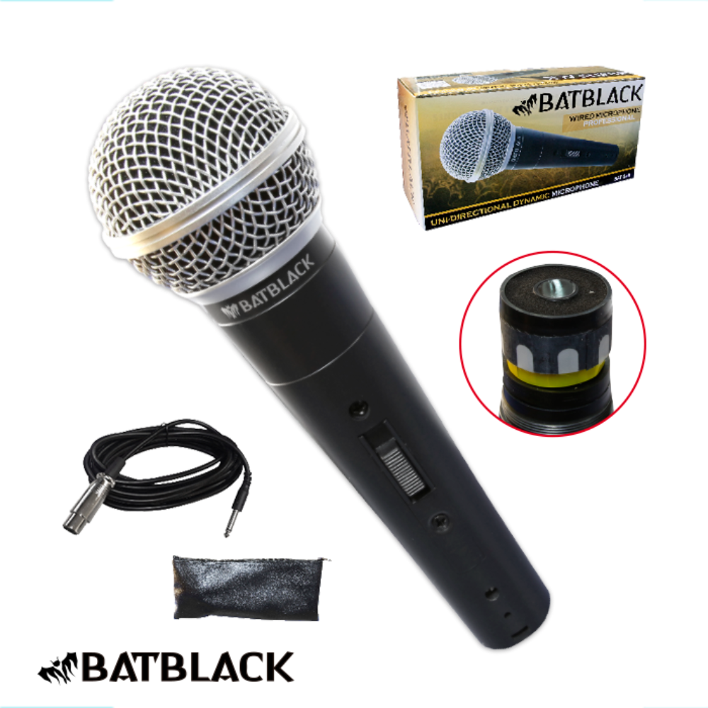 MICROFONO ALAMBRICO PROFESIONAL DINAMICO BATBLACK BAT-58S