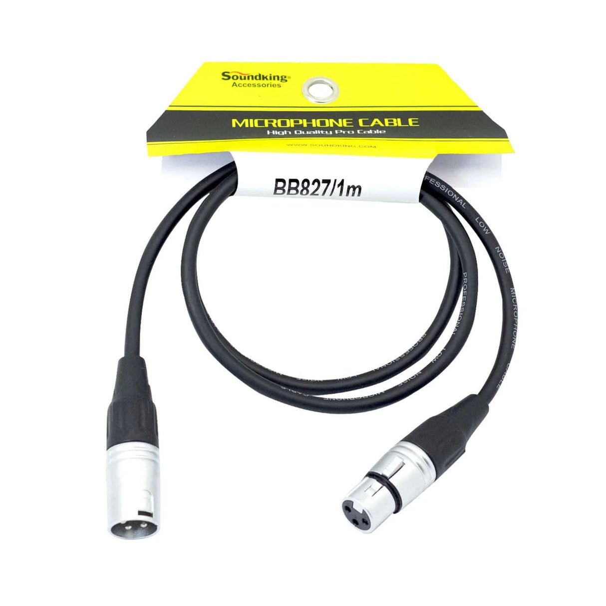 CABLE PARA MICROFONO PLUG XLR A JACK XLR 1M SOUNDKING BB827/1M
