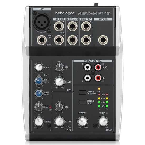 MEZCLADORA DE 5 ENTRADAS XENYX 502S BEHRINGER XENYX 502S
