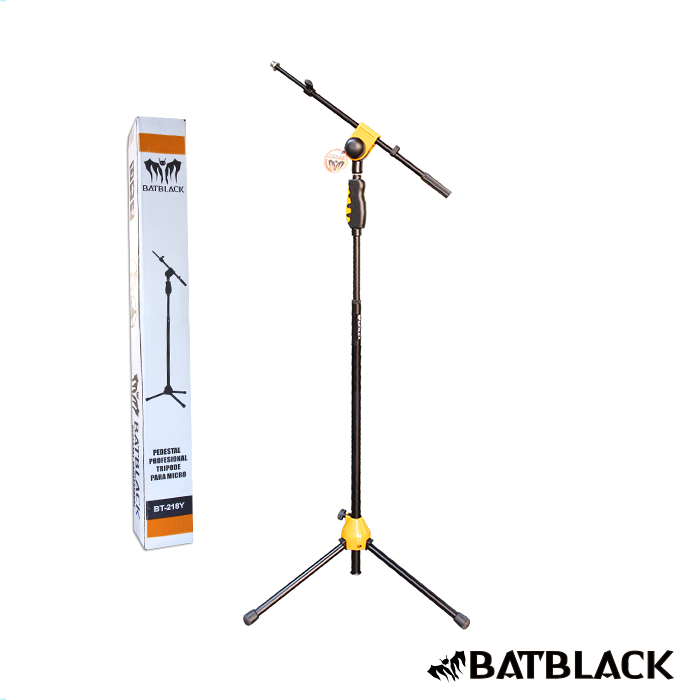 PEDESTAL PROFESIONAL BATBLACK TRIPODE PARA MICROFONO BT-218Y