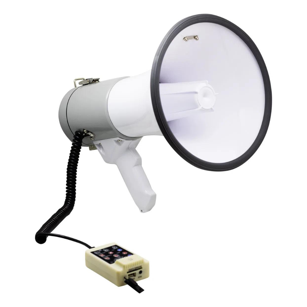 MEGAFONO 80W RECARGABLE BATBLACK CON SIRENA, USB, BLUETOOTH BT-80BP-USB-BT