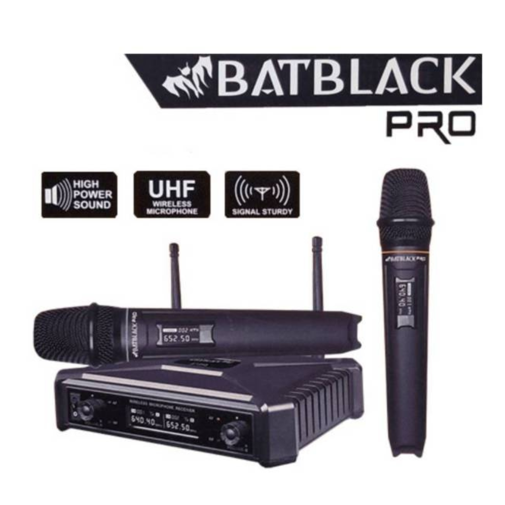 MICROFONO PROFESIONAL BATBLACK INALAMBRICO BT-M43