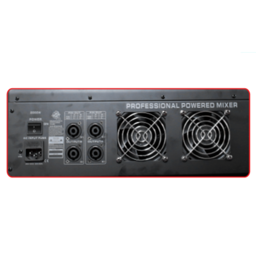 CONSOLA AMPLIFICADA 12 CANALES BATBLACK 1200W C/USB/MP3/BT BT-MB12P