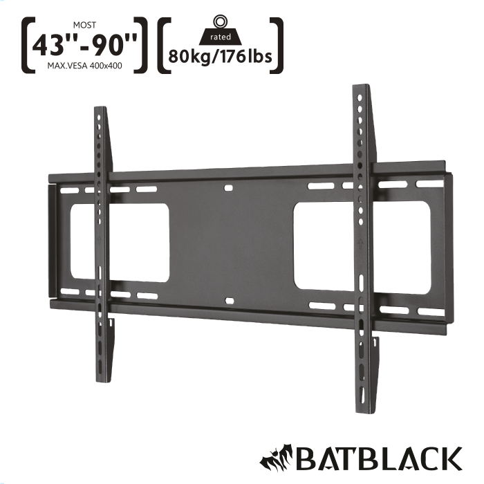 RACK PARA TV BATBLACK 43"-90" HASTA 80KG BT38-48F