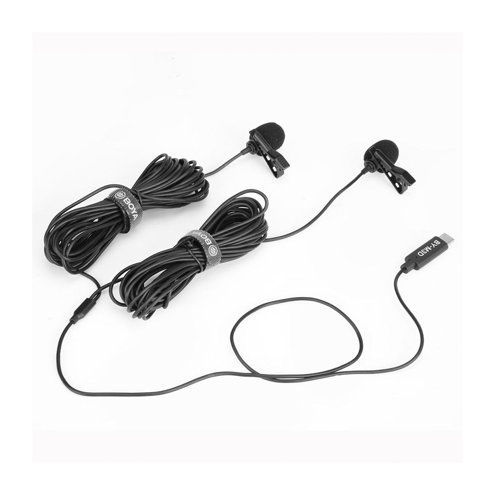 MICROFONO DE SOLAPA DOBLE CON ENTRADA TIPO-C BOYA BY-M3D