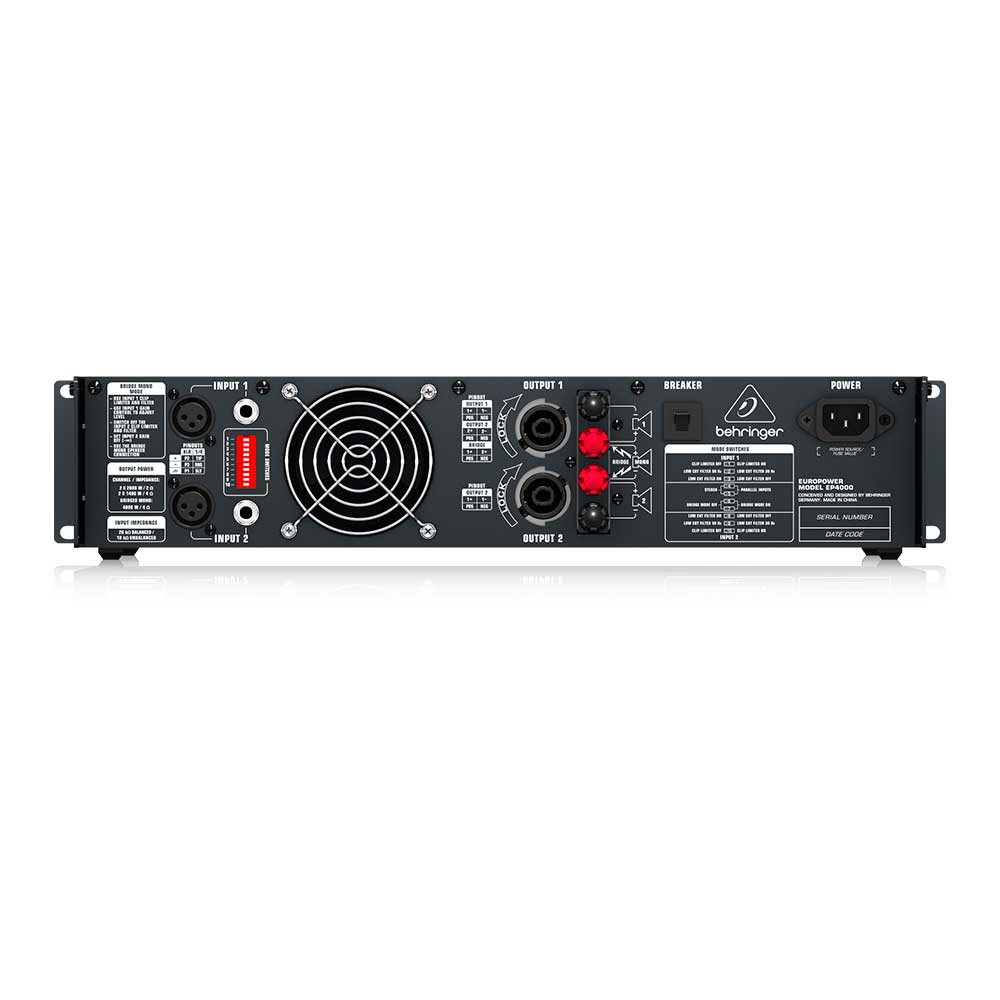POWER AMPLIFICADO 2 X2000W 2 OHM EP-4000 BEHRINGER EP4000