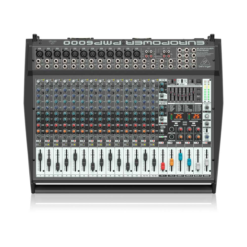 CONSOLA BEHRINGER PMP6000 STEREO 12+4 CANAL 2 X 800W PMP-6000