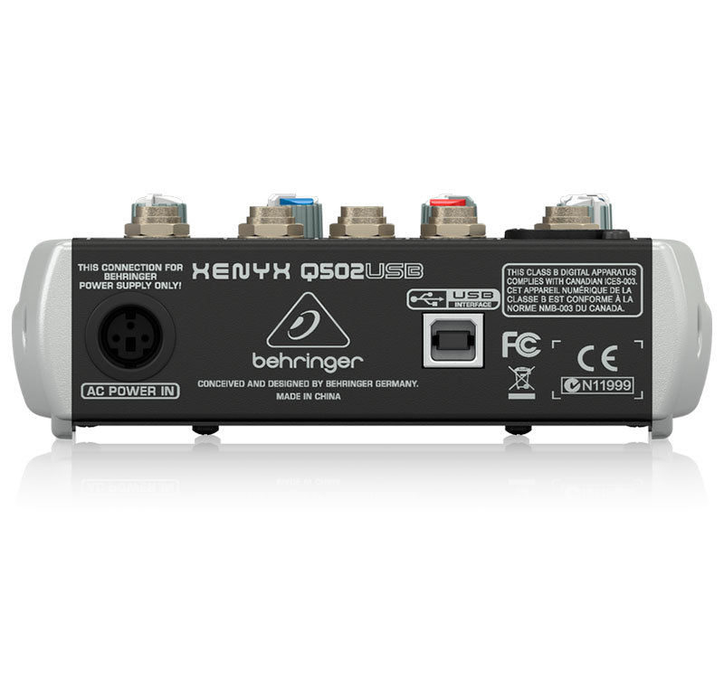 MEZCLADORA 1 CANAL MONO 4 STEREO XENYX-Q502 USB BEHRINGER