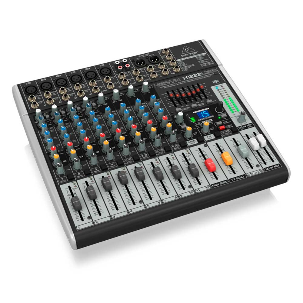 MEZCLADORA DE 12 CANALES CON EFECTOS,ECUALIZADOR Y USB BEHRINGER X-1222USB